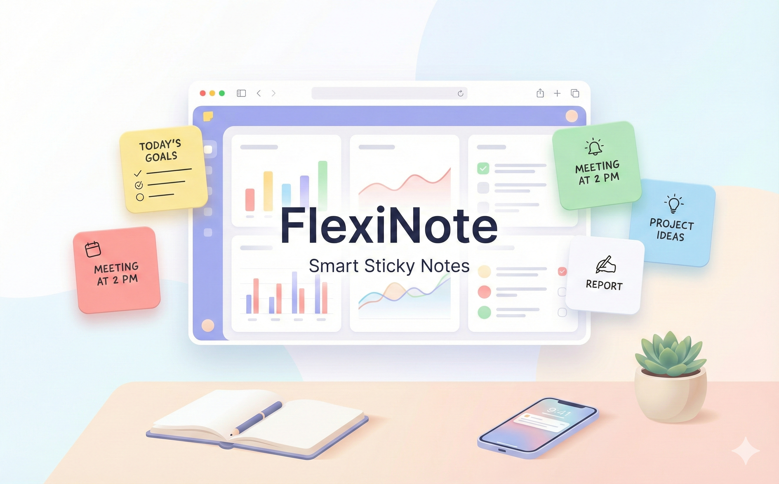 FlexiNote - Smart Sticky Note